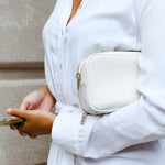 Ecru and white gold detailing beauty bag for easy travel