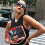 Clear travel makeup bag for everyday essentials