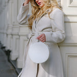 Round crossbody bag