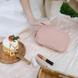 trendy and spacious cosmetic bag for traveling or organization 