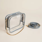 tsa approved and stadium approved clear transparent case with adjustable straps travel essential