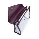 Purple Amora En Route Clear Makeup Bag by Hudson + Bleecker