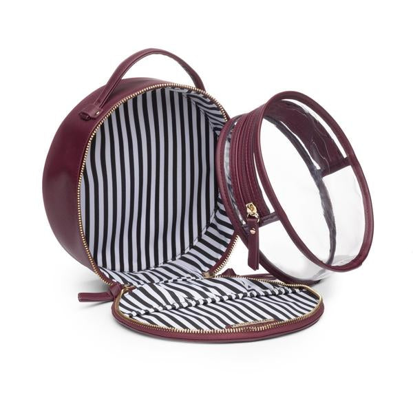 Amora Nomad Round Cosmetic Travel Case by Hudson + Bleecker