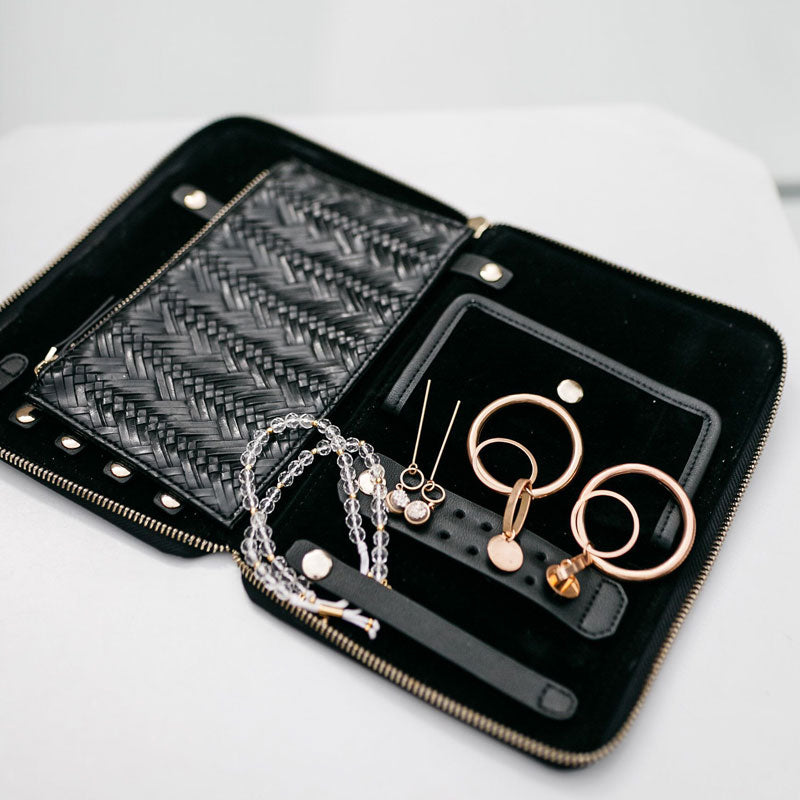 Hematite Bijoux Jewelry Folio Travel Case Hudson and Bleecker