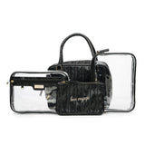 Black Faux Leather Toiletry Bag