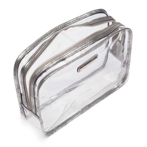 Lava Away Clear Case Hudson + Bleecker TSA Friendly Makeup Bag Travel