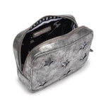 Metallic Silver Makeup bag by Hudson  + Bleecker